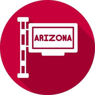 Arizona eyaleti simgesi, ABD, vektör illüstrasyonu 