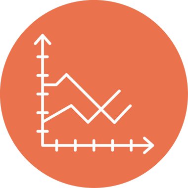 Çizgi Çizelgesi Ağ simgesi, vektör illüstrasyonu
