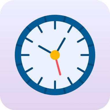 Saat simgesi, vektör illüstrasyonu basit tasarım