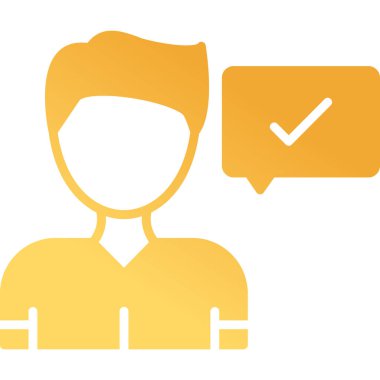 Düz simge, vektör gösterimi yanıtla 