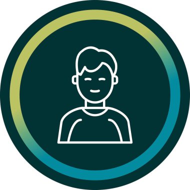 İnsan avatar web simgesi basit illüstrasyon 