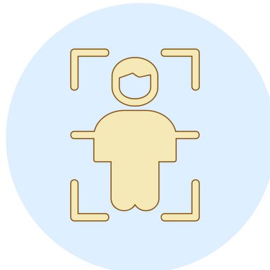 Vücut Tarama Web simgesi, vektör illüstrasyonu