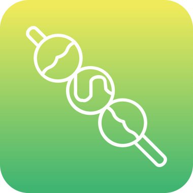 Dango web simgesi. Japon dango tatlıları vektör illüstrasyonu