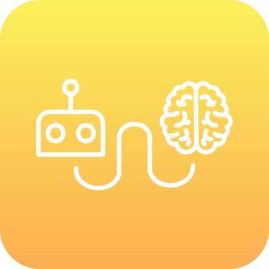 Beyin web simgesi vektör illüstrasyonunu yeniden başlat