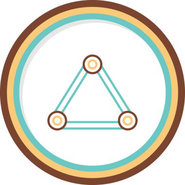 Üçgen işareti. Basit tasarım çizimi