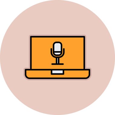 dizüstü bilgisayar simgesi, vektör illüstrasyonu basit tasarım