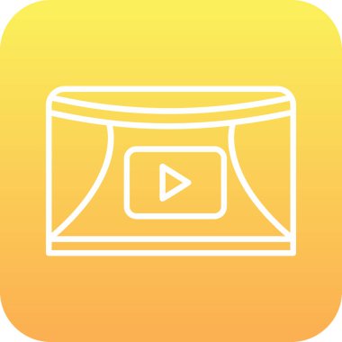 Sinema, video oynatıcı ikon vektör illüstrasyonu