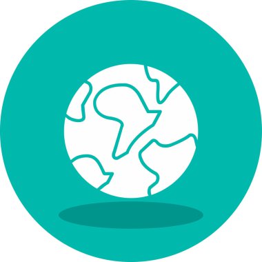 toprak küresi simgesi, vektör illüstrasyonu basit tasarım