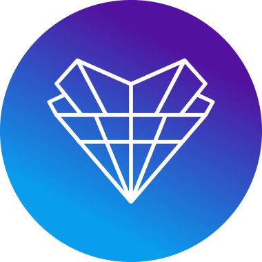 Elmas. Web simgesi basit illüstrasyon