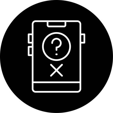 Quiz web simgesi, vektör illüstrasyonu