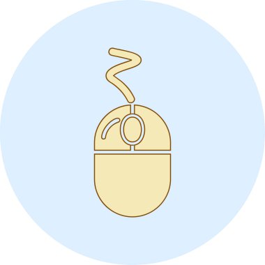 Fare tıklama simgesi. Basit resimleme