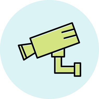 CcTV web simgesi basit illüstrasyon 