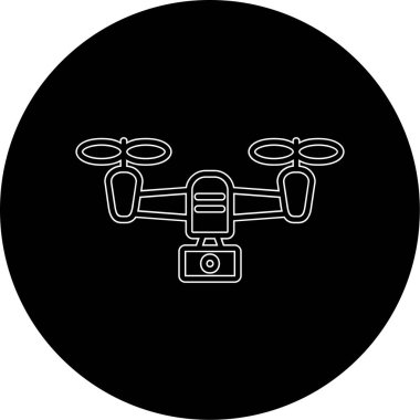 5g Drone simgesi, vektör illüstrasyonu, basit tasarım