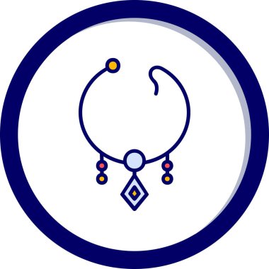 kolye simgesi vektör illüstrasyonu