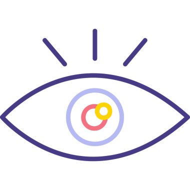 Göz. Web simgesi basit illüstrasyon 