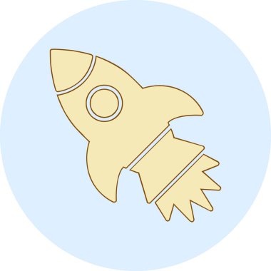 İzole edilmiş arkaplanda roket ağ simgesi