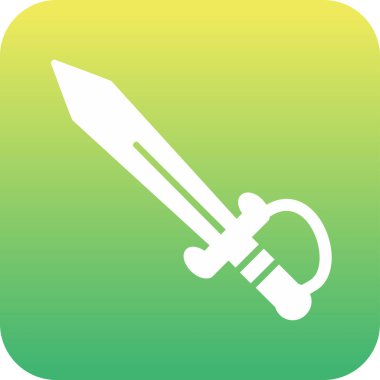 kılıç simgesi, vektör illüstrasyonu basit tasarım