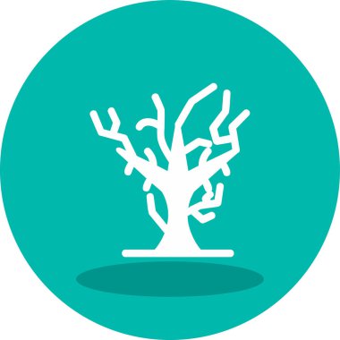 Kuru Ağaç ikonu, vektör illüstrasyonu