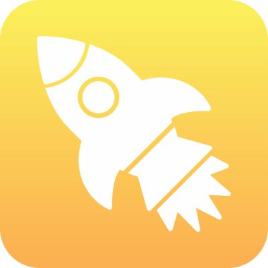 İzole edilmiş arkaplanda roket ağ simgesi