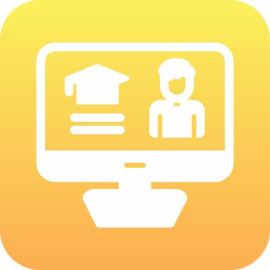 E-öğrenme modern simgesinin vektör illüstrasyonu               