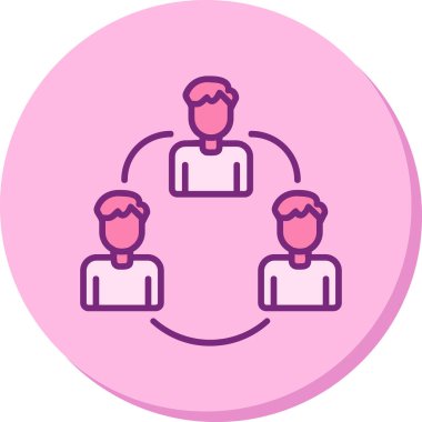 takım çalışması ikon vektör illüstrasyonu 