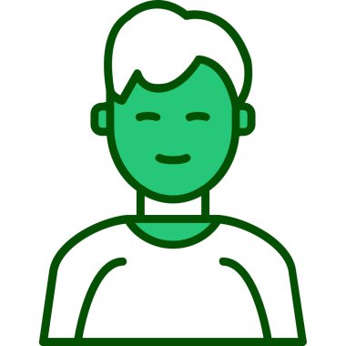 İnsan avatar web simgesi basit illüstrasyon 