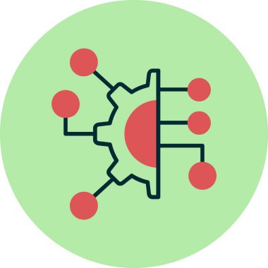 Teknoloji. Web simgesi basit illüstrasyon