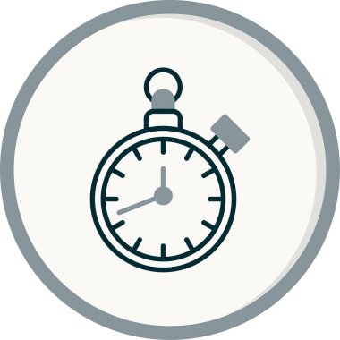 Eski saat simgesi vektör illüstrasyonu