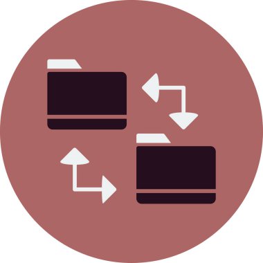 Dosya paylaşım simgesi, vektör illüstrasyonu