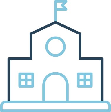 Okul canlandırma simgesi, vektör illüstrasyonu basit tasarım