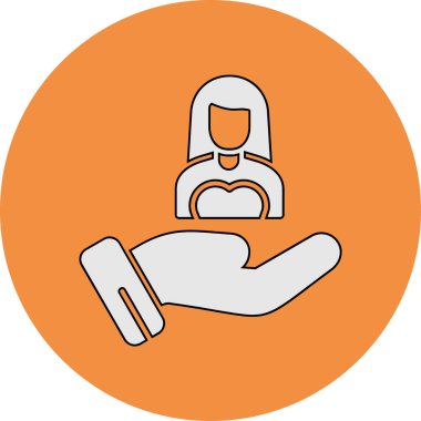 Müşteri Bakımı web simgesi, vektör illüstrasyonu