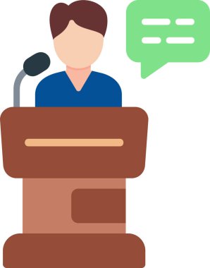 Konuşmacı, konferans sunum simgesi