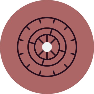 Tekerlek. Web simgesi basit illüstrasyon 