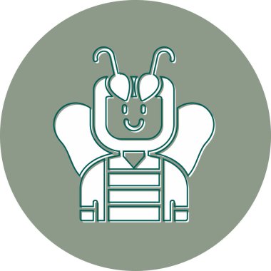 Arı. Web simgesi basit illüstrasyon