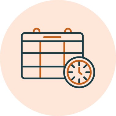 Teslim tarihi. Web simgesi basit illüstrasyon