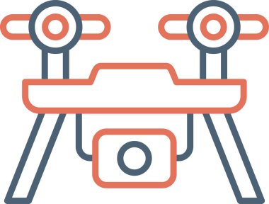 Drone simgesi, vektör illüstrasyonu basit tasarım