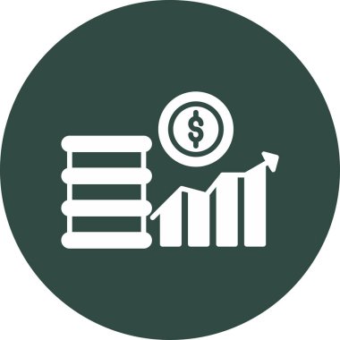 İş ve finans simgesinin vektör illüstrasyonu