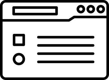 Web kullanımı için tasarlanmış kontrol listesi sembolünün grafiksel çizimi.