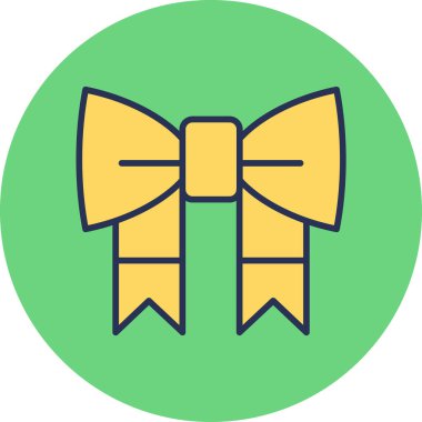 Kurdele yayı. Web simgesi basit illüstrasyon