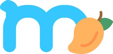 Küçük harf m 'nin vektör çizimi           