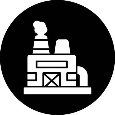 Fabrika simgesi vektör illüstrasyonu 