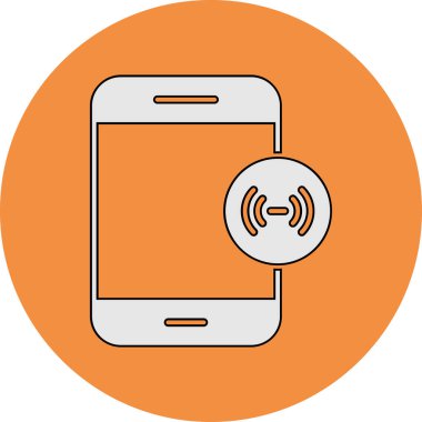 mobil yardım noktası simgesi, vektör illüstrasyonu basit tasarım