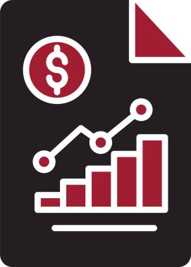 Dolar para birimi analizi, grafik büyümesini içeren simge