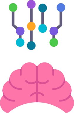 Zeka simgesi vektör illüstrasyon tasarımı