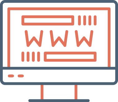 Web sitesi simgesi, vektör illüstrasyonu basit tasarım