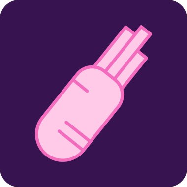 Daikon Turp Simgesi, Vektör Resimleri Beyaz Arkaplanda İzole Edildi 