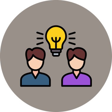 Beyin fırtınası. Web simgesi basit tasarım