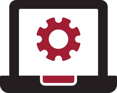 dizüstü bilgisayar simgesi, vektör illüstrasyonu basit tasarım