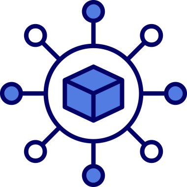 Dağıtım simgesi tasarımının vektör illüstrasyonu