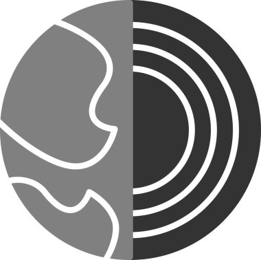 Jeoloji. Web simgesi basit illüstrasyon